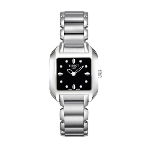 Tissot T-Wave Square Quartz 23.6 Stainless Steel / Black / Bracelet